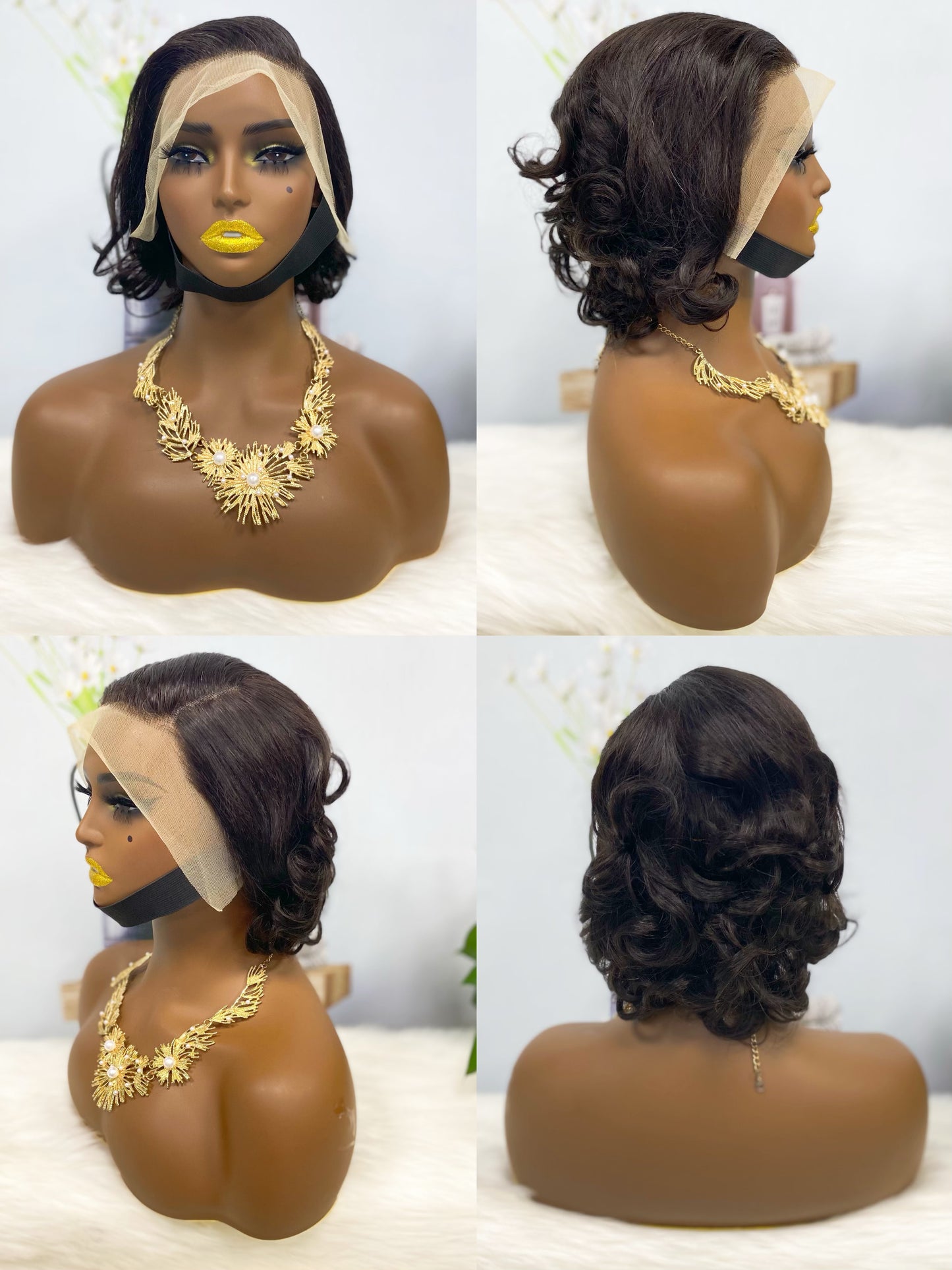13*4 perruque Sasson03 perruques de dentelle de cheveux humains vierges NC