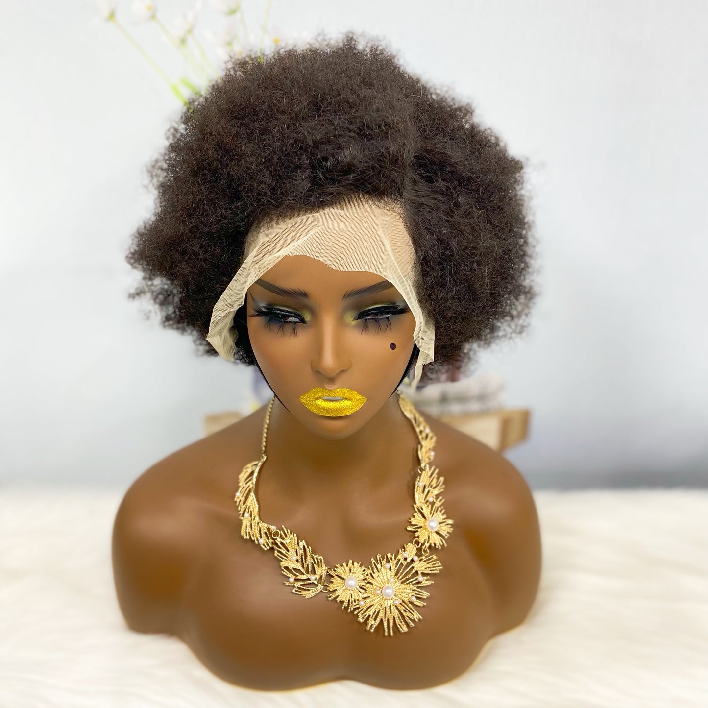 13*4 Lace Wig Afvo Human Hair Color 1B (Partiality)