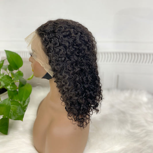 13*4 BoB Wig Jerry Curl Wigs Color NC 250% Density