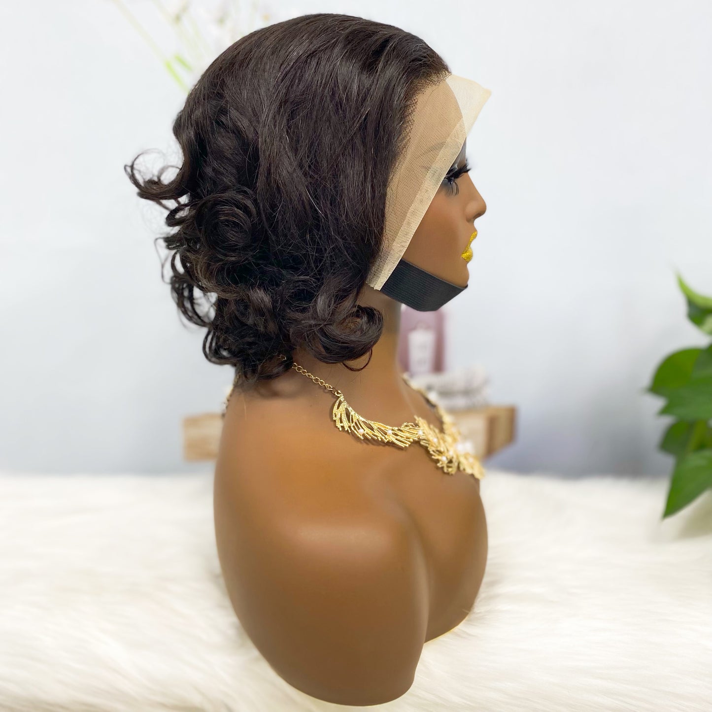 13*4 perruque Sasson03 perruques de dentelle de cheveux humains vierges NC