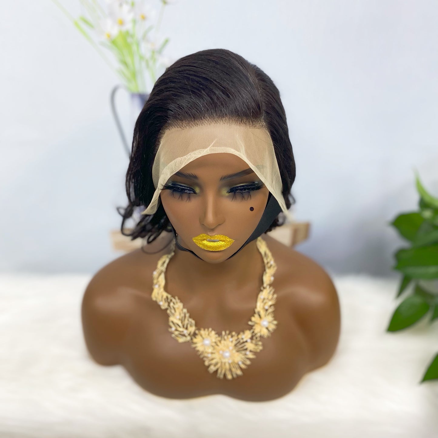13*4 perruque Sasson03 perruques de dentelle de cheveux humains vierges NC