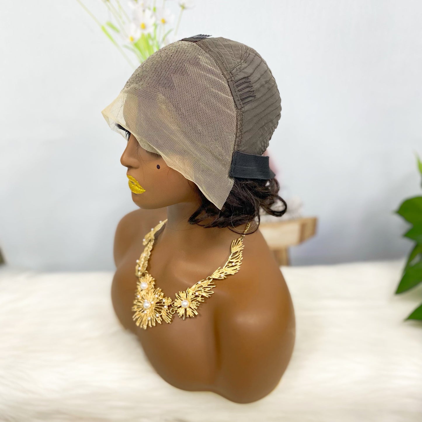13*4 perruque Sasson03 perruques de dentelle de cheveux humains vierges 4#