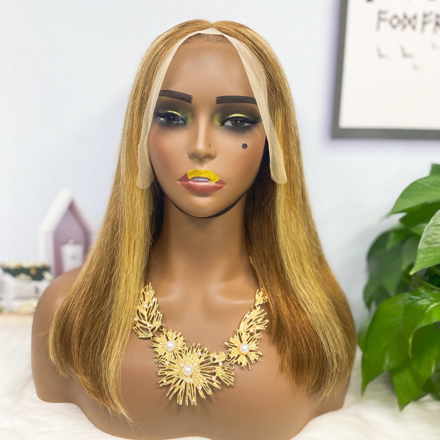 13*4 BoB Wig Straight Wigs Color P4/27# 200% Density