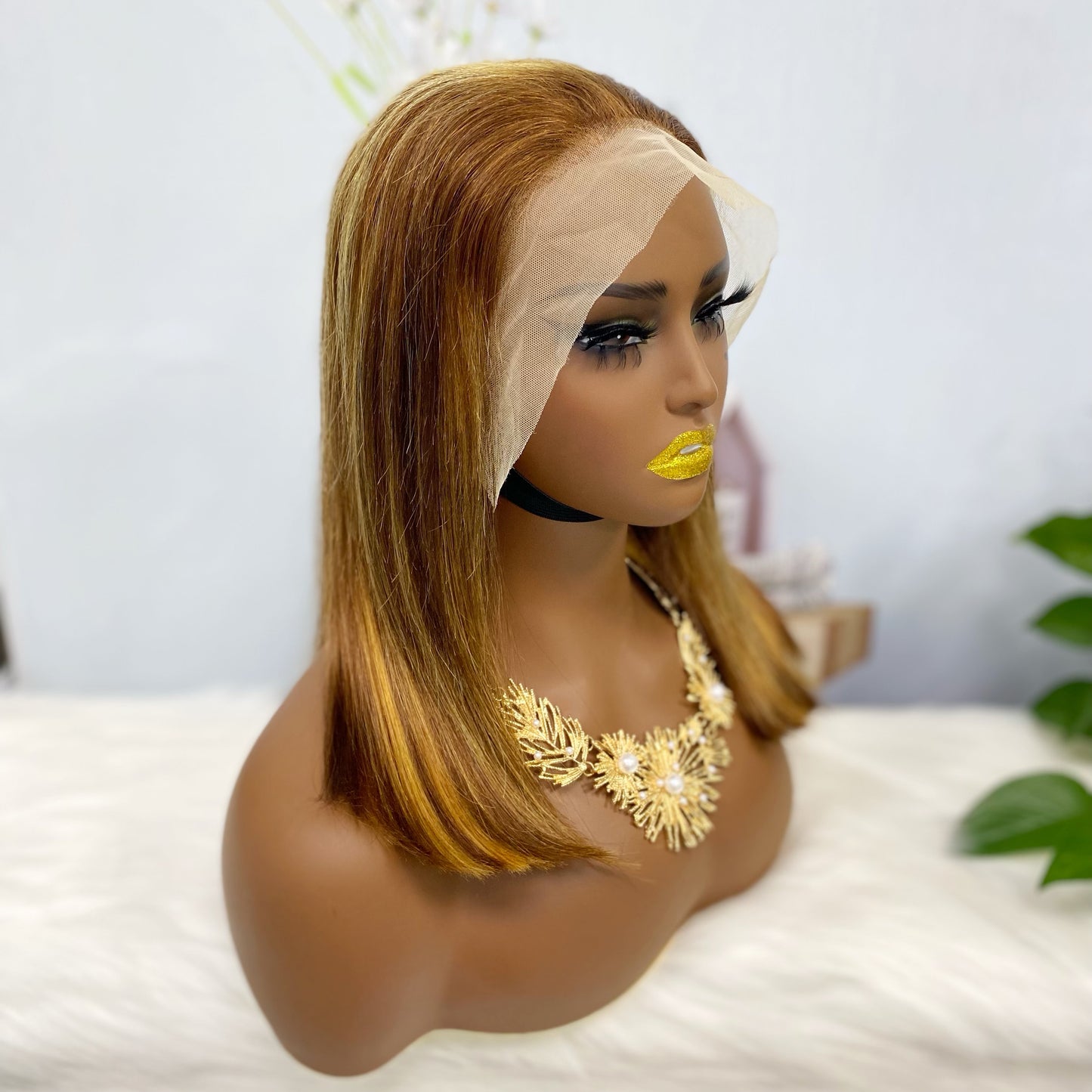 Double Drawn 13*4 BoB Straight Wigs Color P4/27# 250% Density