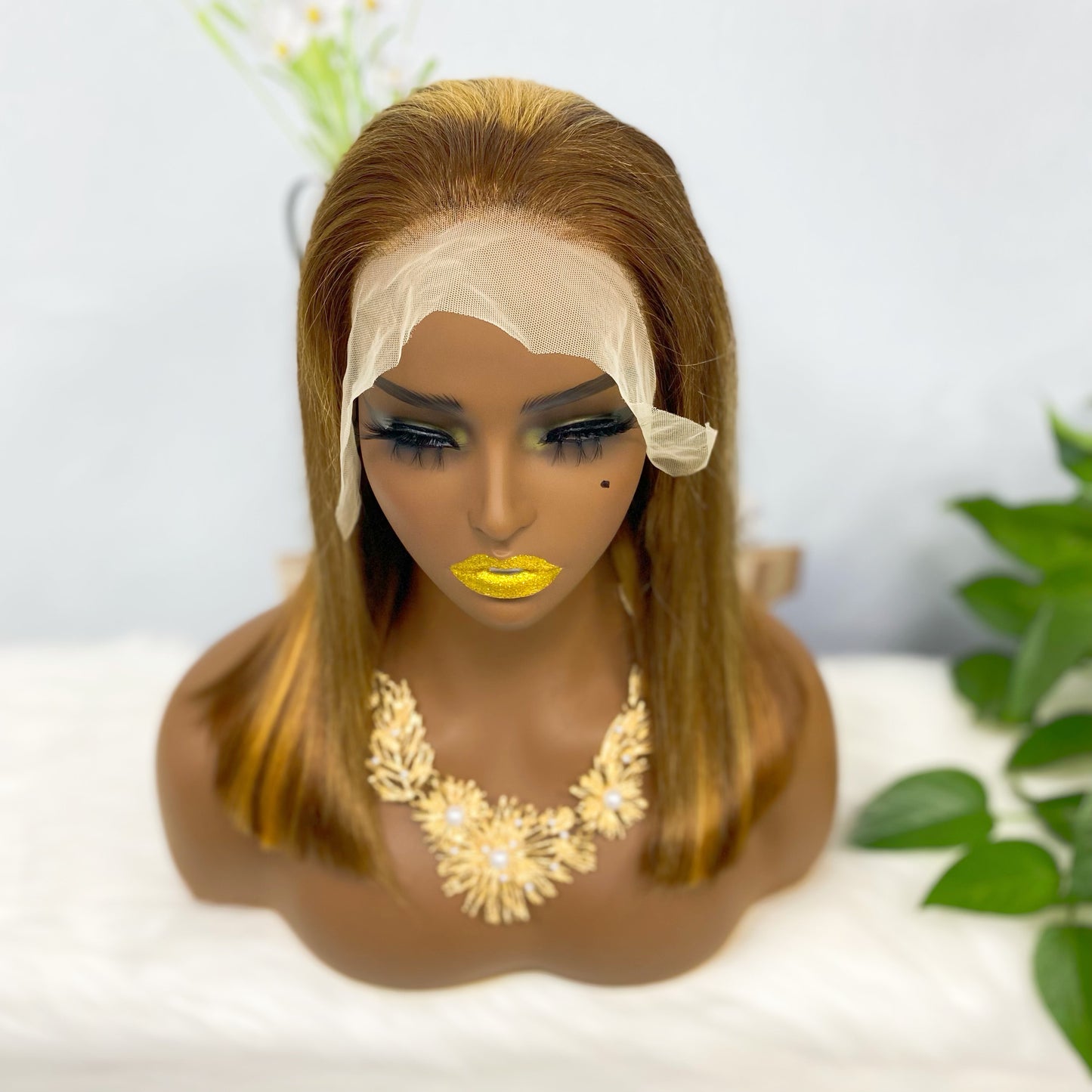 Double Drawn 13*4 BoB Straight Wigs Color P4/27# 250% Density