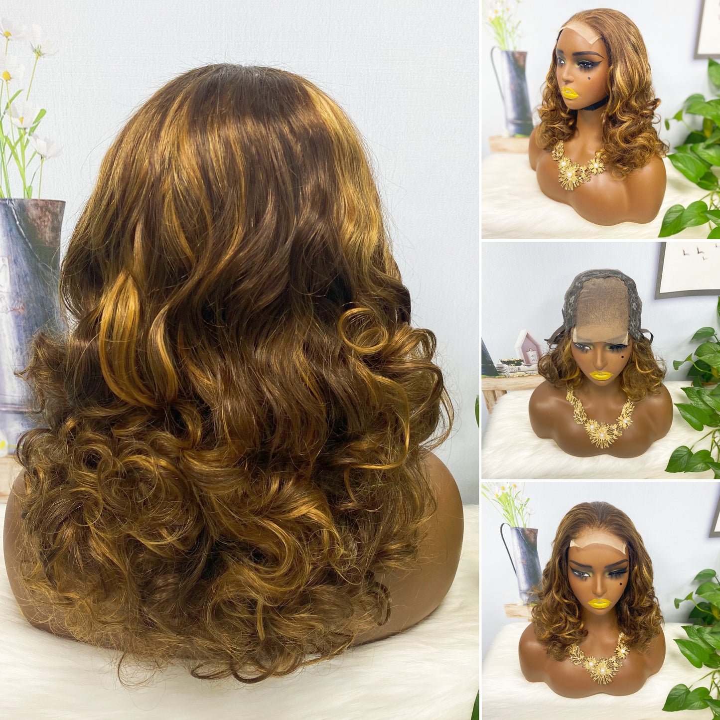 Densité de la couleur 99J 250% de perruque de cheveux humains de Fumi de perruque de dentelle de DD 4*4