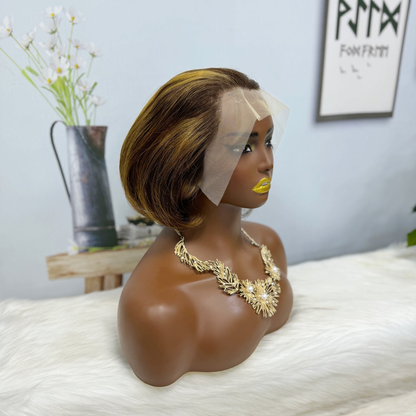 SDD 13*4 Lace Wig PC Natural Virgin Human Hair Lace Wigs Color P4/30#