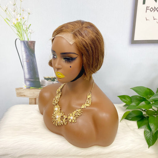 4*4 Wig Pixie Cut Human Hair Wig Color P4/30#