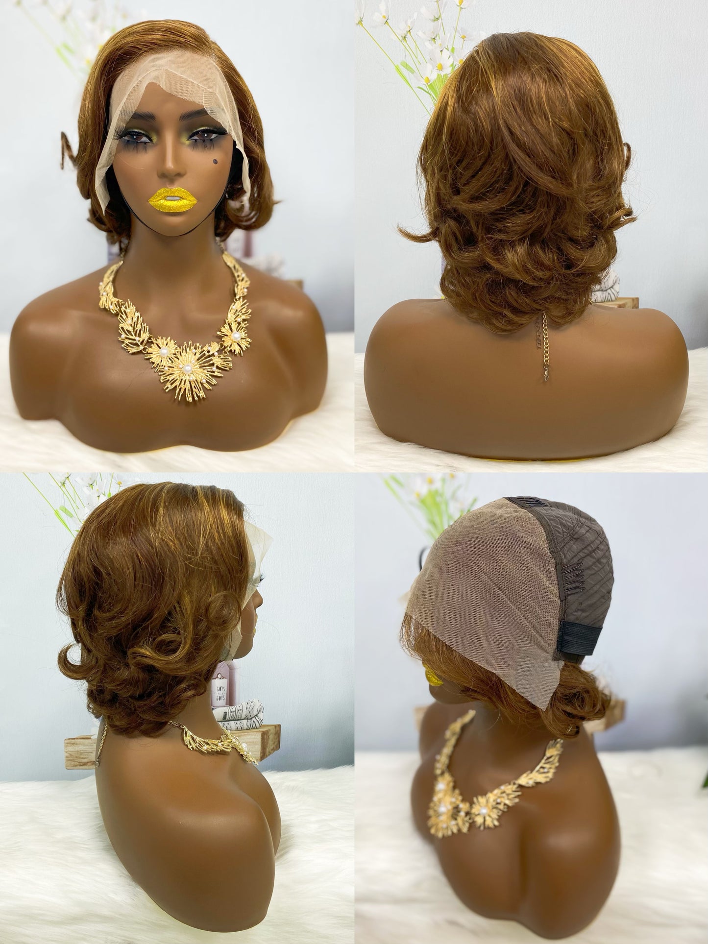 13*4 perruque Sasson03 perruques de dentelle de cheveux humains vierges NC