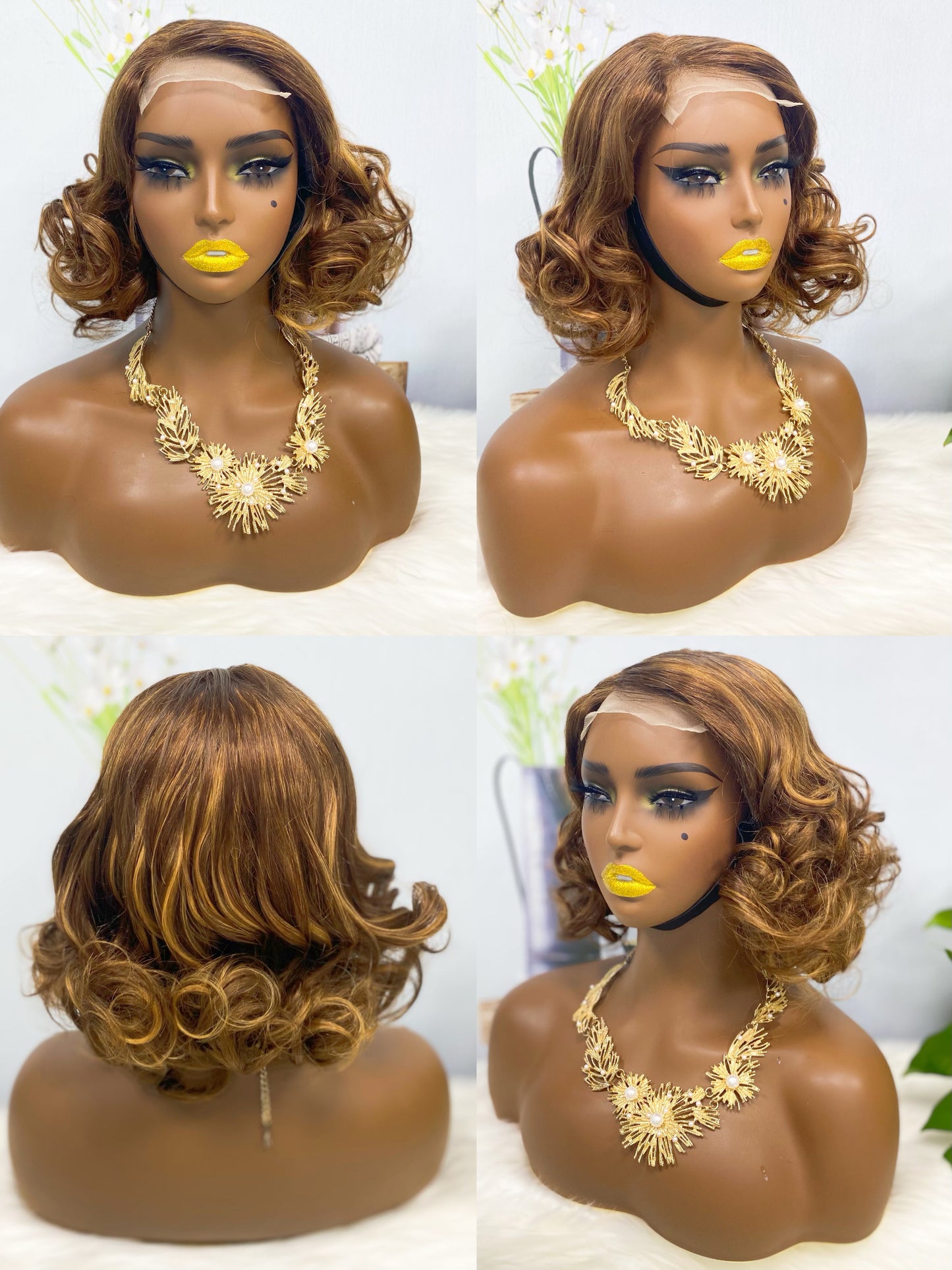 4*4 Wig Fumi Human Hair Wig Color 1B