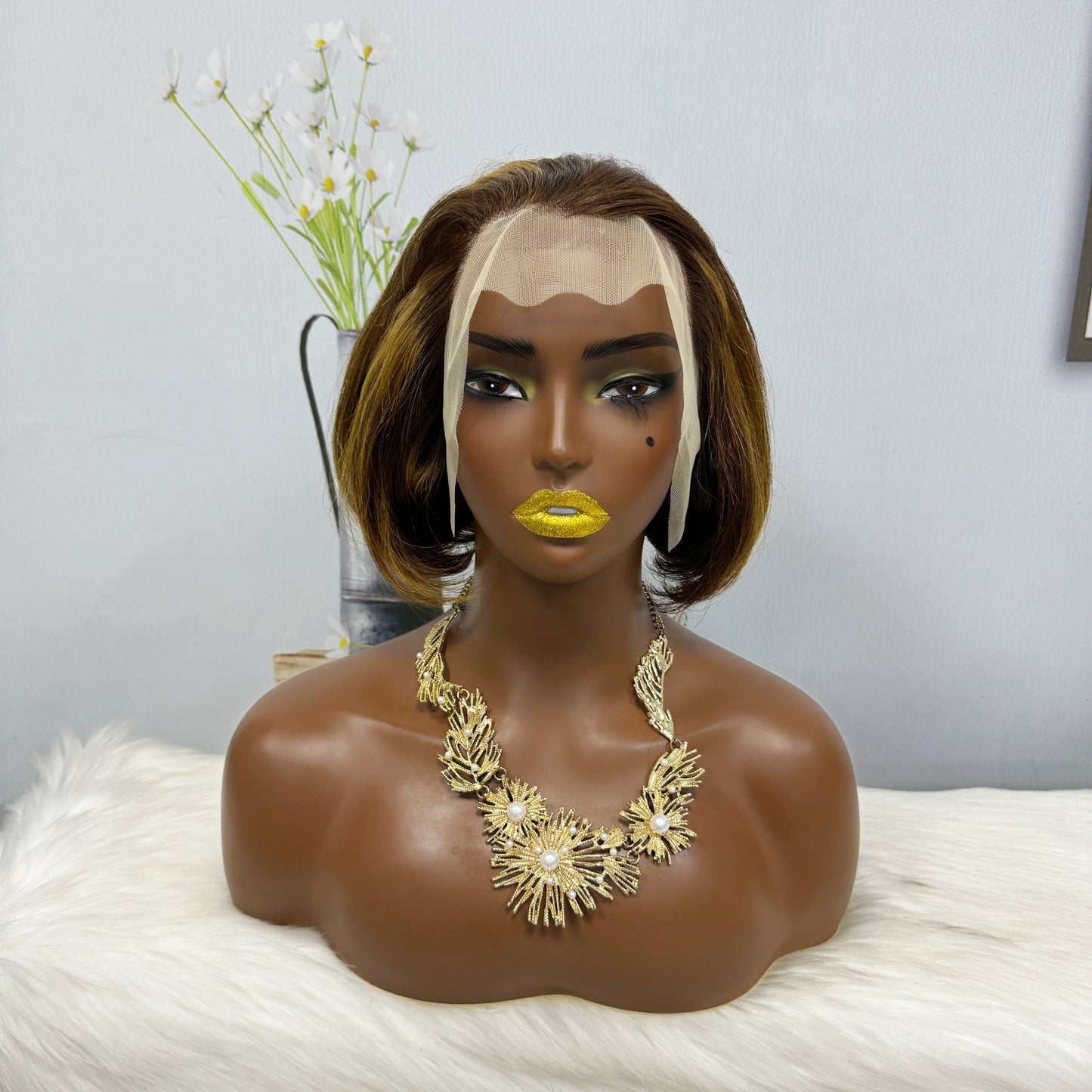 SDD 13*4 Lace Wig PC Natural Virgin Human Hair Lace Wigs Color P4/30#