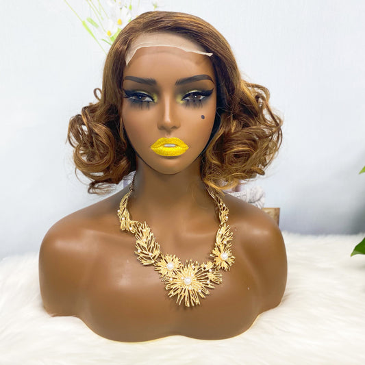 4*4 Wig Fumi Human Hair Wig Color P4/30#