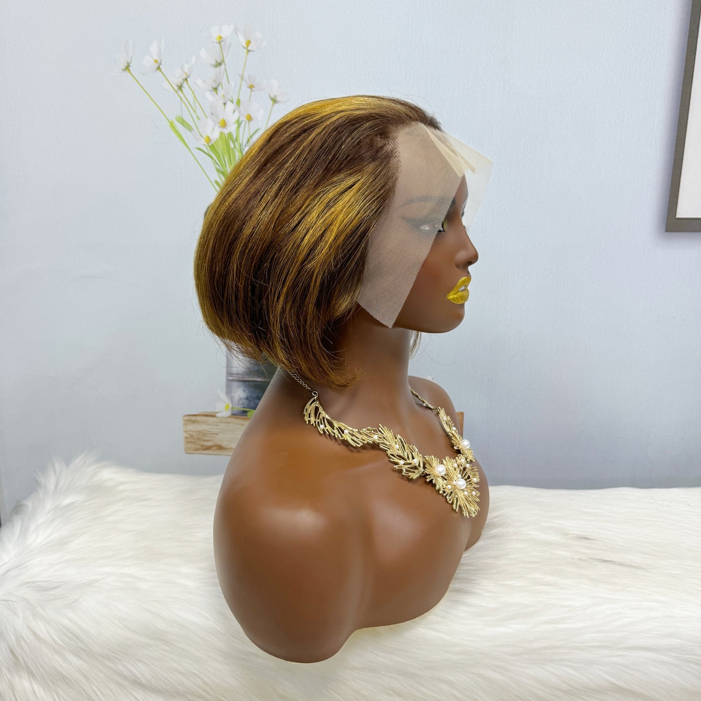 SDD 13*4 Lace Wig PC Natural Virgin Human Hair Lace Wigs Color P4/30#