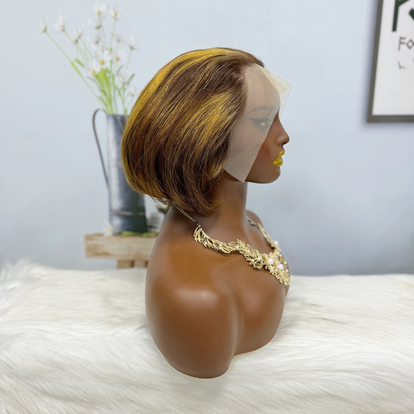 SDD 13*4 Lace Wig PC Natural Virgin Human Hair Lace Wigs Color P4/30#