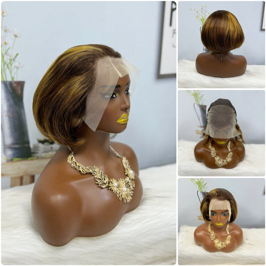 SDD 13*4 Lace Wig PC Natural Virgin Human Hair Lace Wigs Color P4/30#