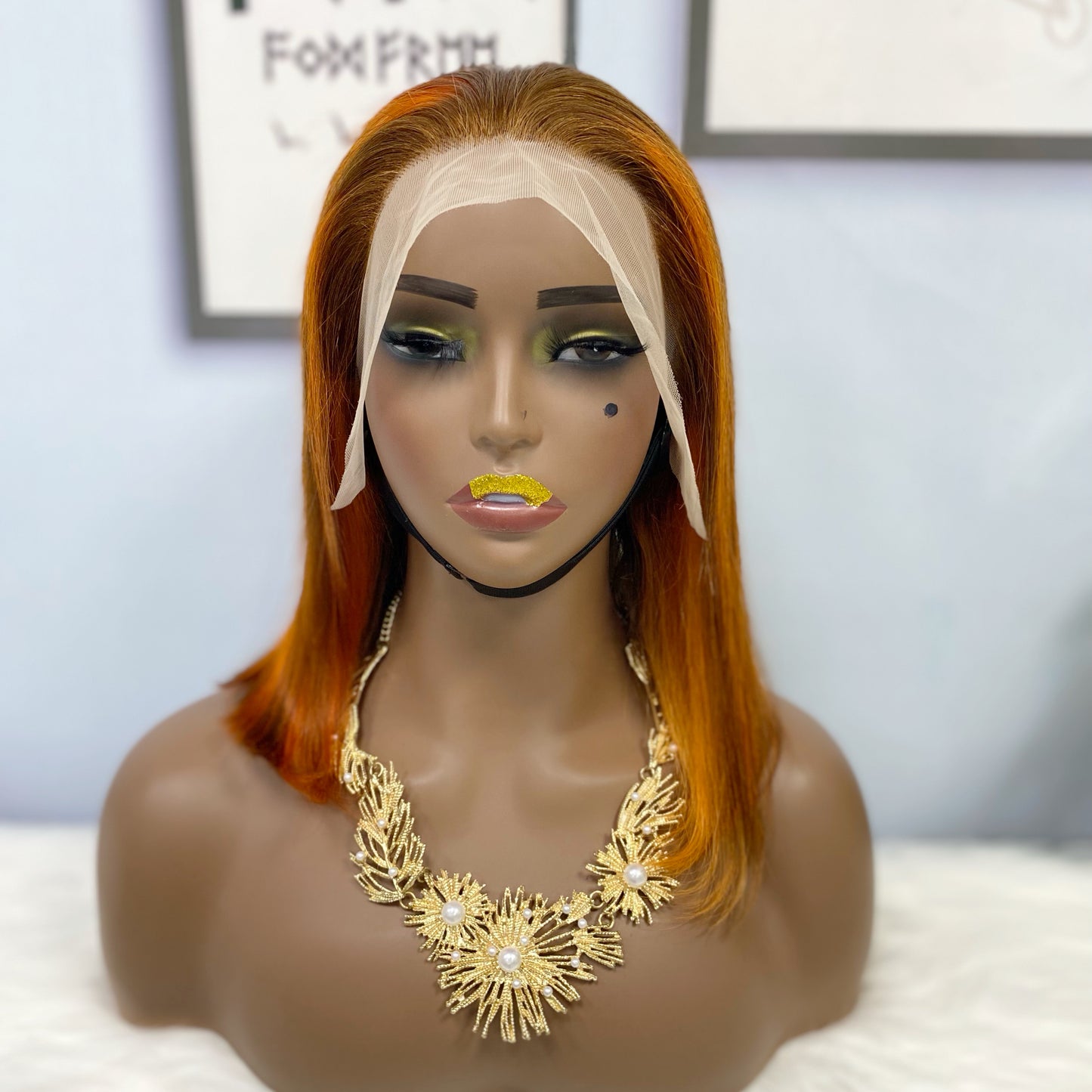 13*4 BoB Wig Straight Wigs Color P4/350# 200% Density