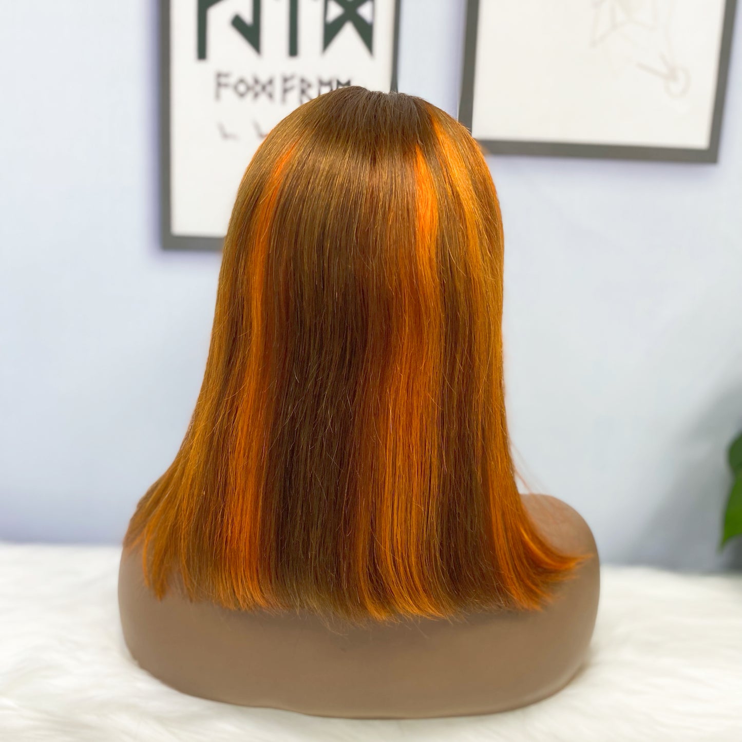 13*4 BoB Wig Straight Wigs Color P4/350# 200% Density