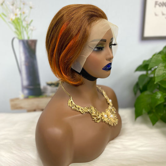 13*4 Lace Wig Sasson08 Virgin Human Hair Lace Wig Color P4/350#