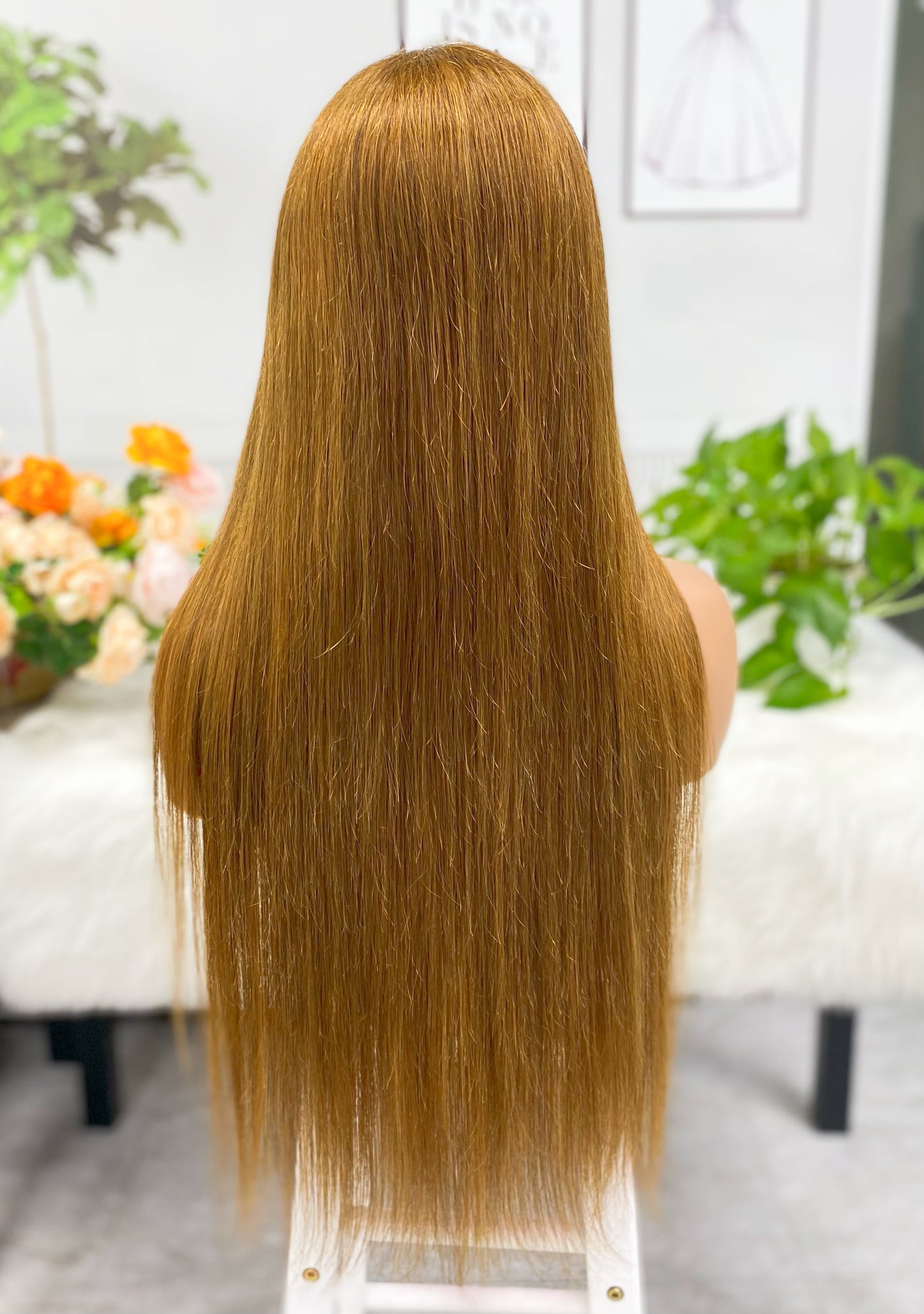 13*4 Lace Wig Straight Natural Virgin Human Hair Lace Wigs Color 30# 250%Density