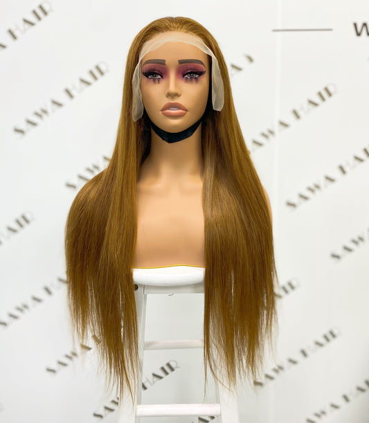 13*4 Lace Wig Straight Natural Virgin Human Hair Lace Wigs Color 30# 300%Density