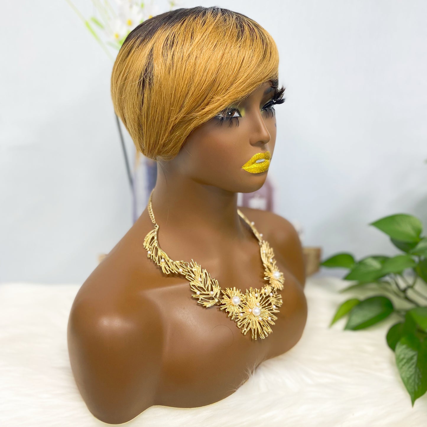 Wig 228 Machine Human Hair Wig Natural Hair Wigs Color T1B/30#