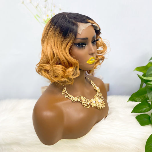 4*4 Wig Fumi Human Hair Wig Color T1B/30#