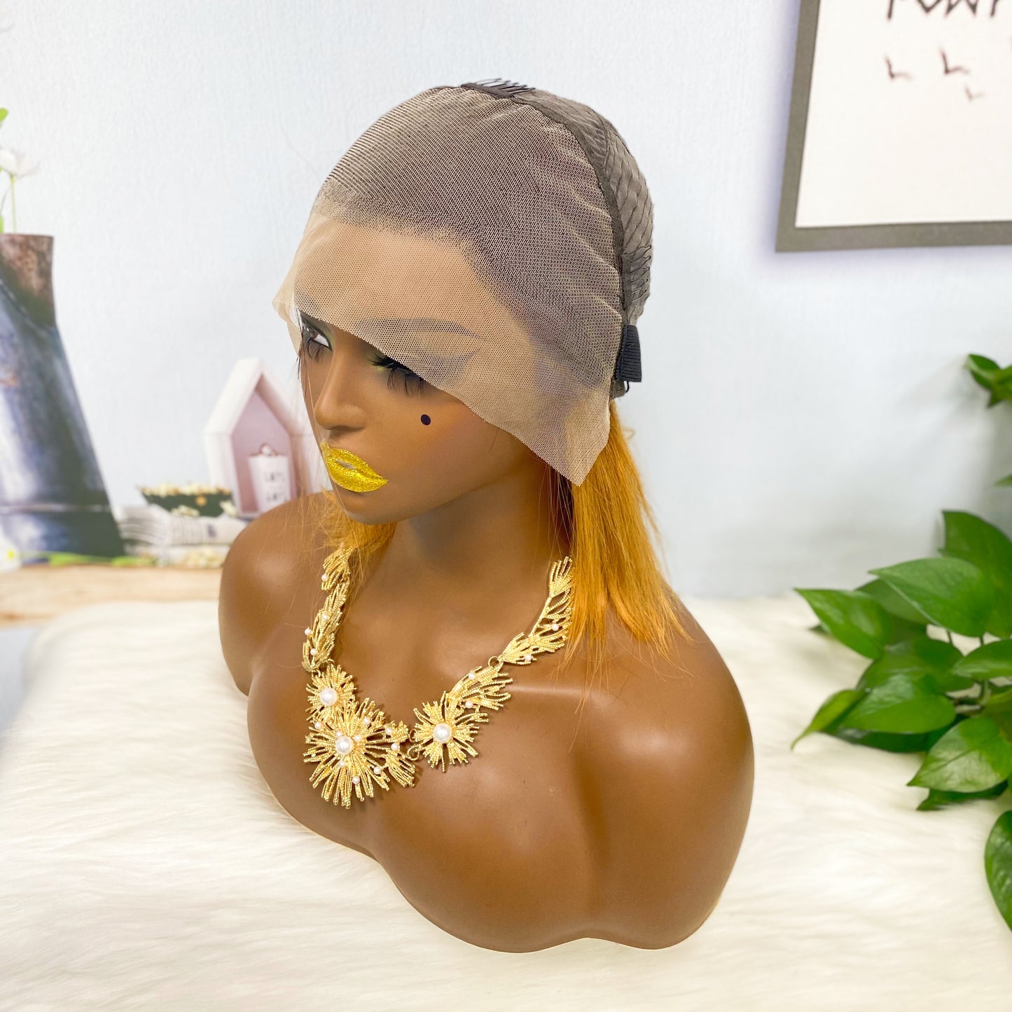 13*4 BoB Wig Straight Wigs Color T1B/30# 250% Density