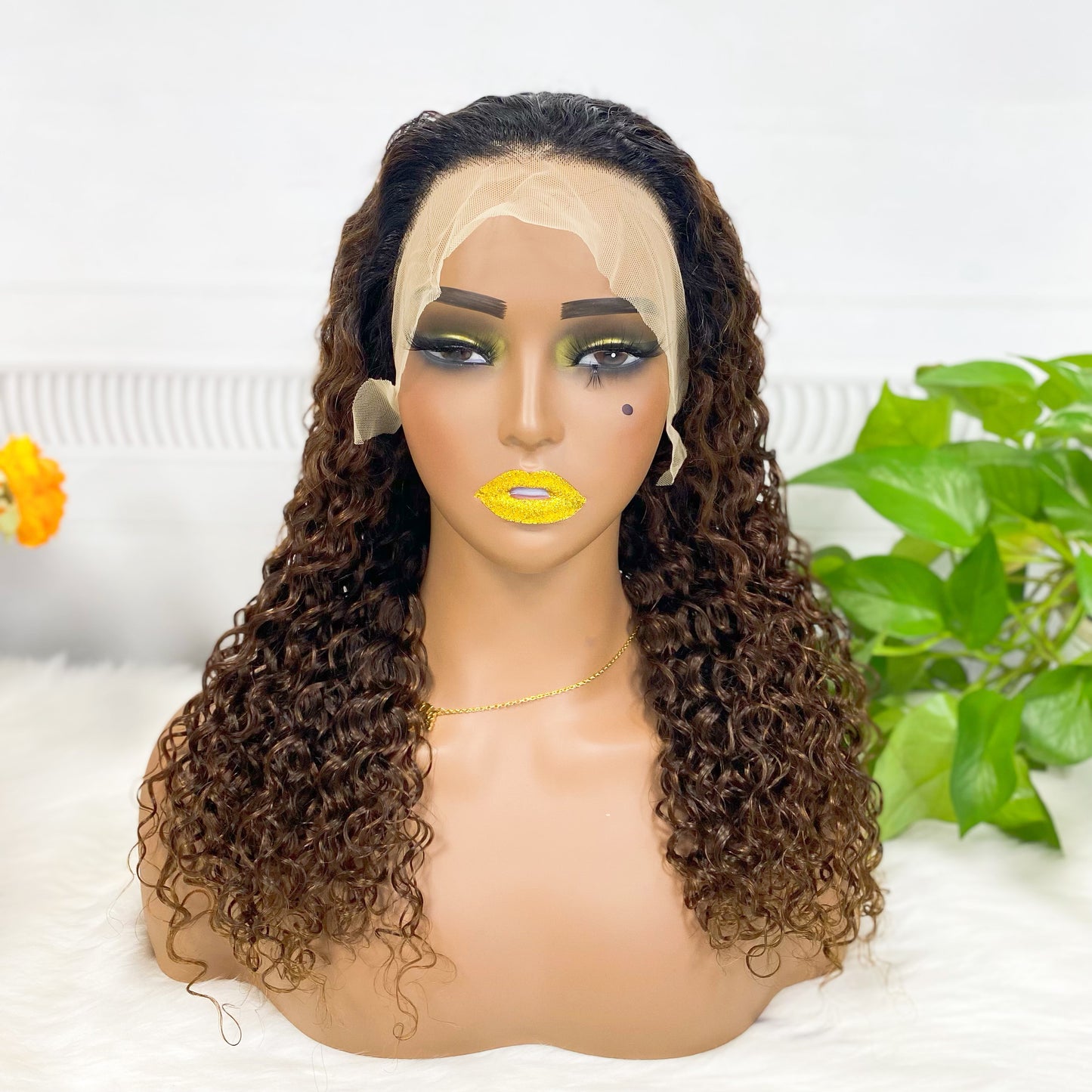 13*4 Lace Wig Water Wave Natural Virgin Human Hair Lace Wigs Color T1B/4#