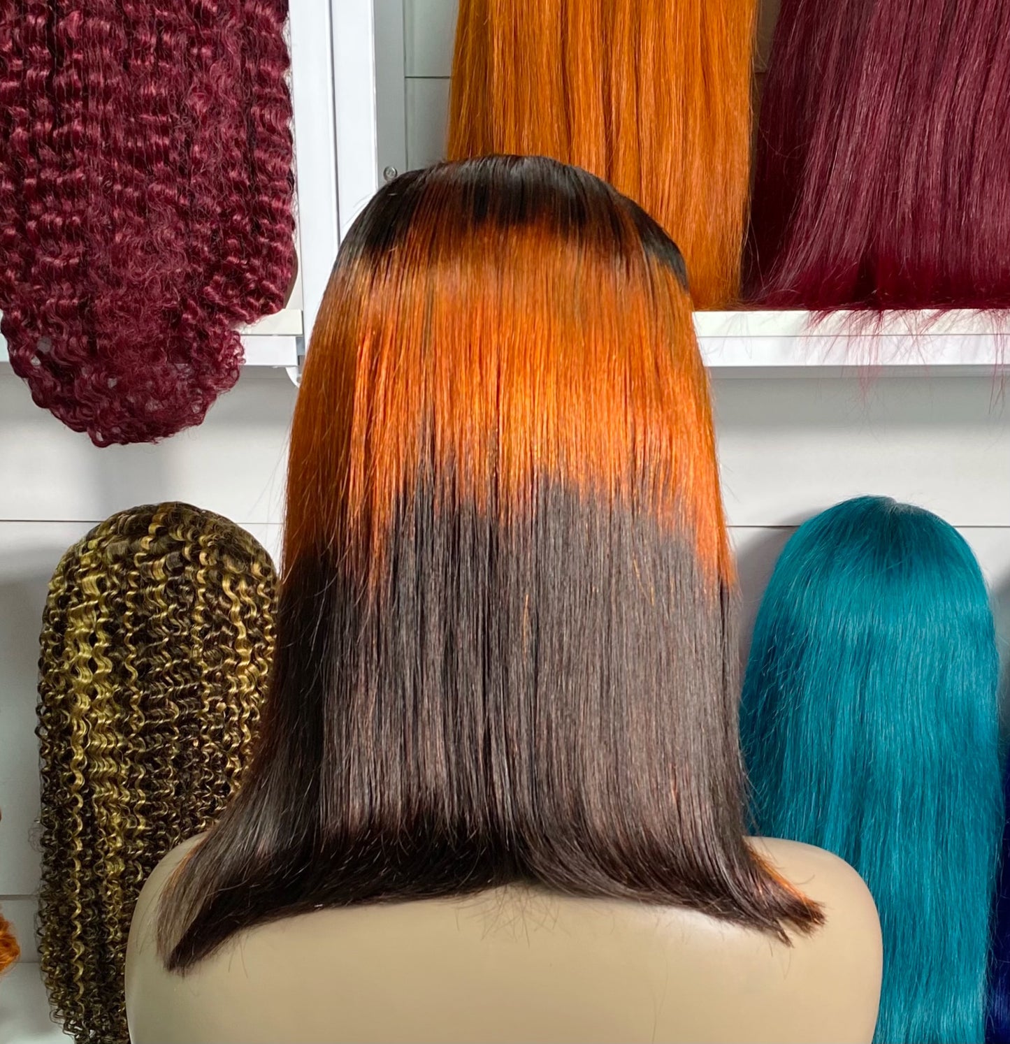 13*4 BoB Wig Straight Wigs Color T1B/350/1B 200% Density