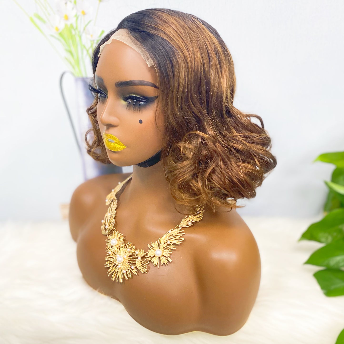 4*4 Wig Fumi Human Hair Wig Colot T1B/4#