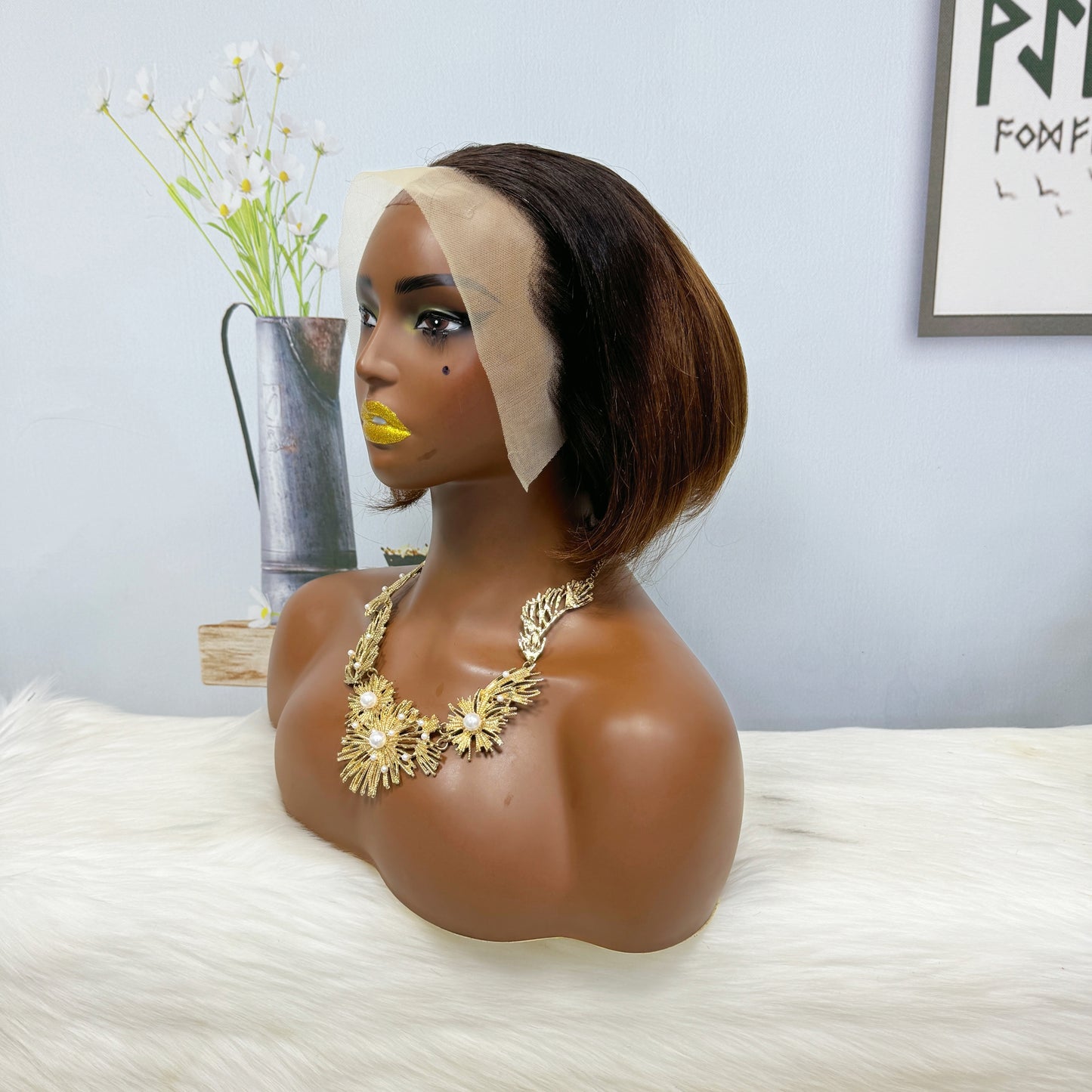 SDD 13*4 Lace Wig PC Natural Virgin Human Hair Lace Wigs Color T1B/4#