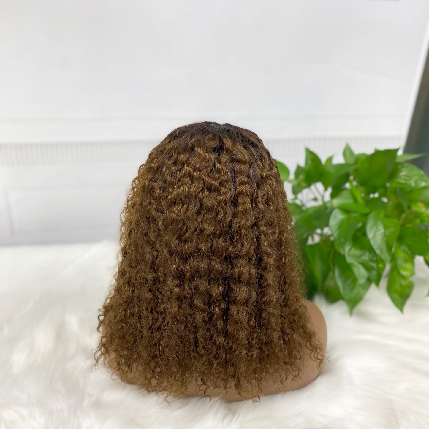 13*4 BoB Wig Jerry Curl Wigs Color T1B/4# 250% Density