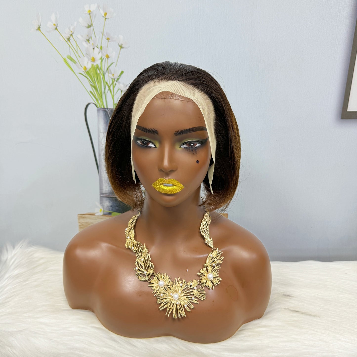 SDD 13*4 Lace Wig PC Natural Virgin Human Hair Lace Wigs Color T1B/4#