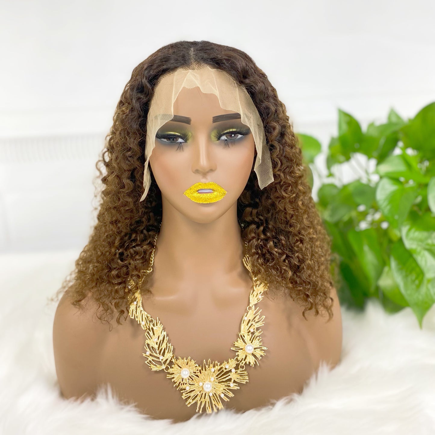 13*4 BoB Wig Jerry Curl Wigs Color T1B/4# 250% Density