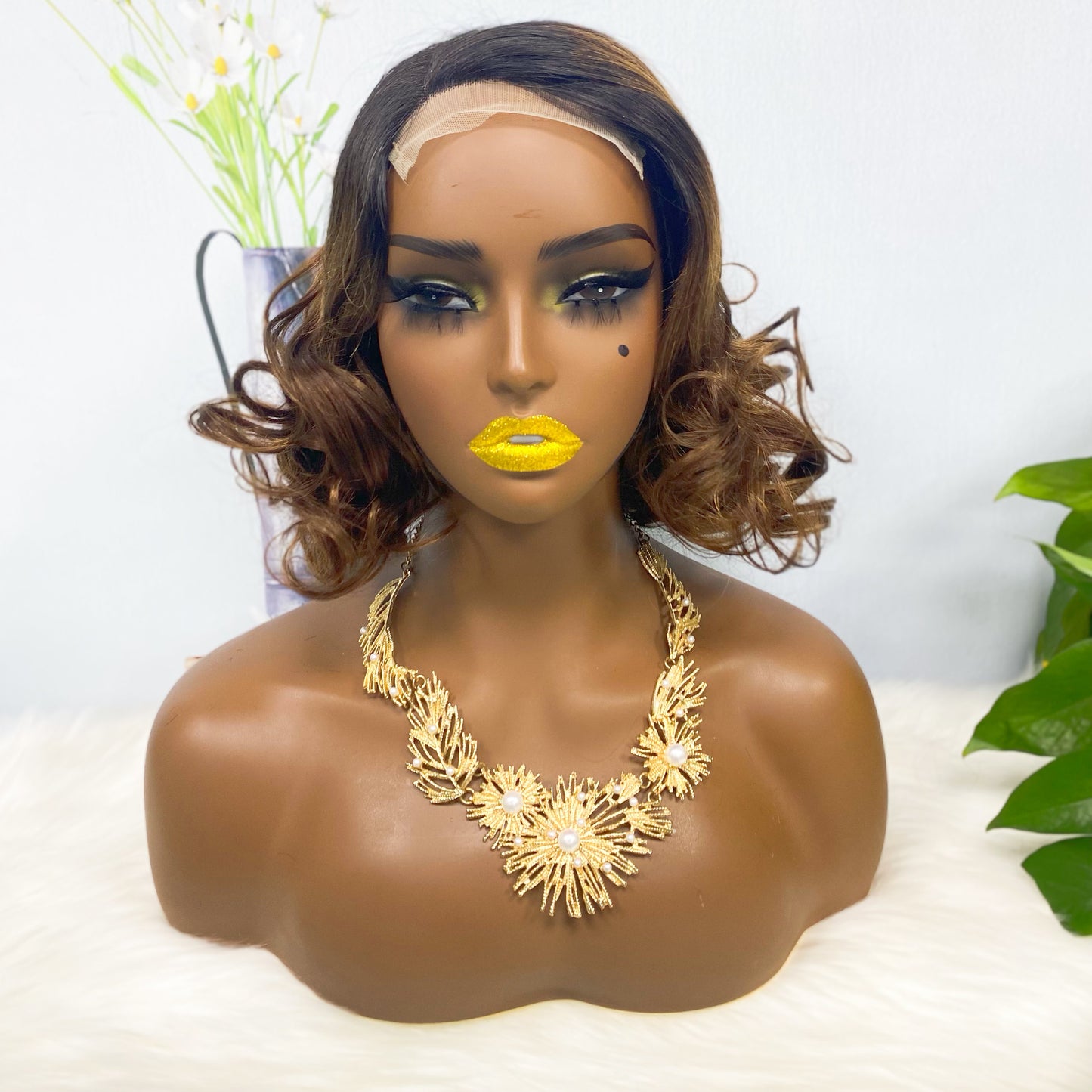 4*4 Wig Fumi Human Hair Wig Colot T1B/4#