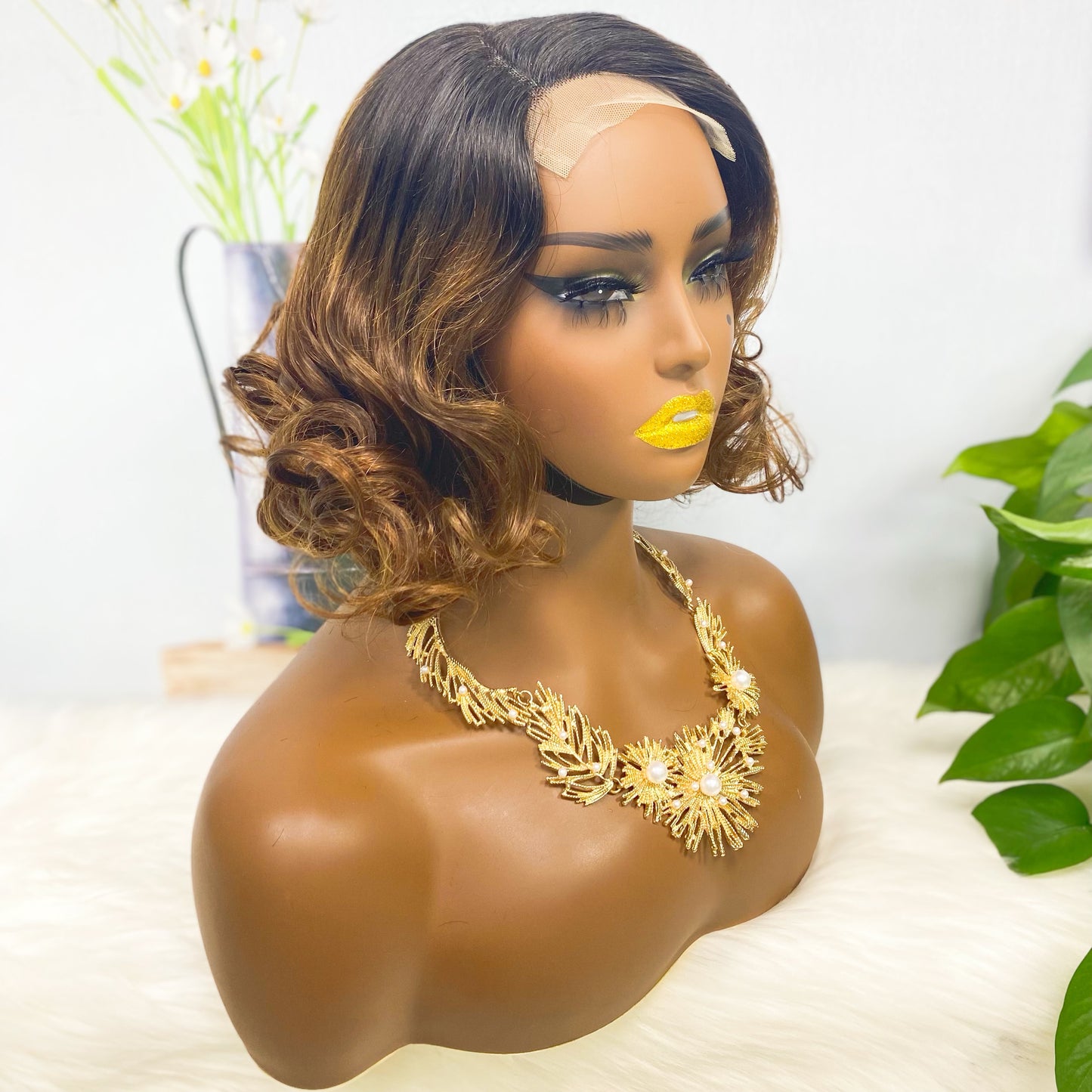 4*4 Wig Fumi Human Hair Wig Colot T1B/4#
