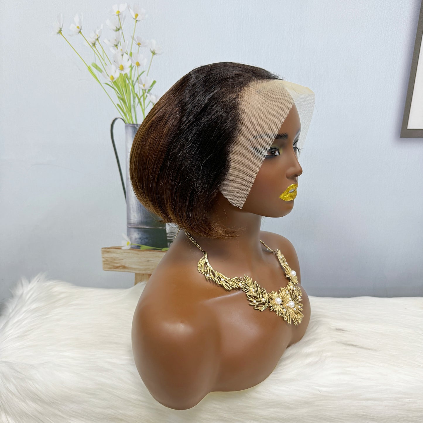 SDD 13*4 Lace Wig PC Natural Virgin Human Hair Lace Wigs Color T1B/4#
