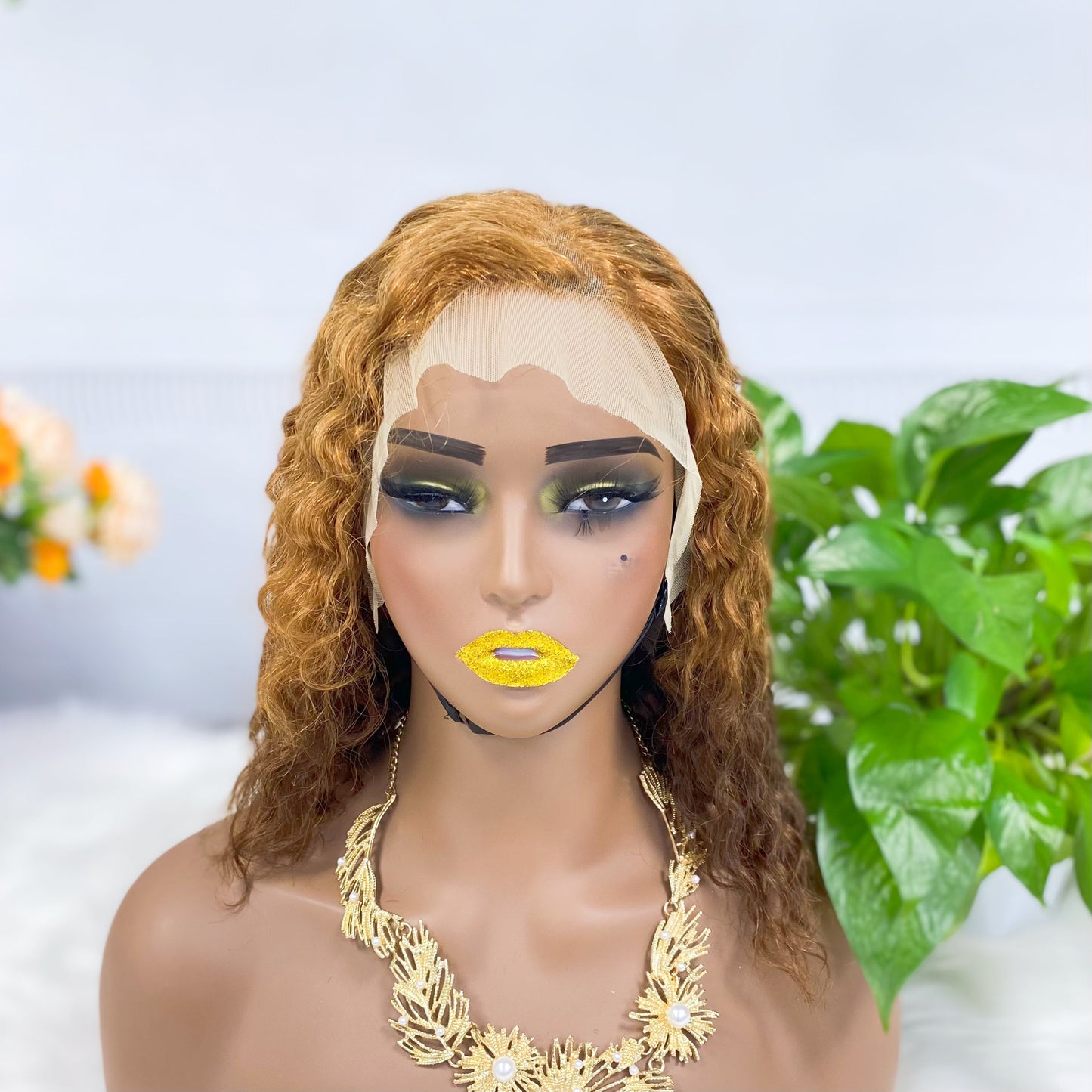 13*4 BoB Wig Water Wave Natural Color Lace Wigs 250% Density