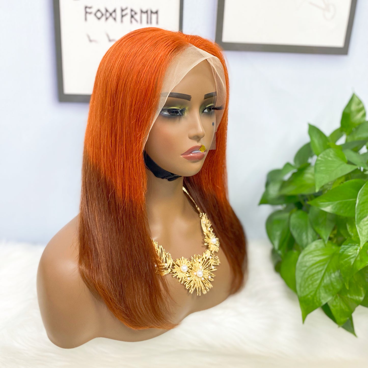 13*4 BoB Wig Straight Wigs Color T350/4# 200% Density