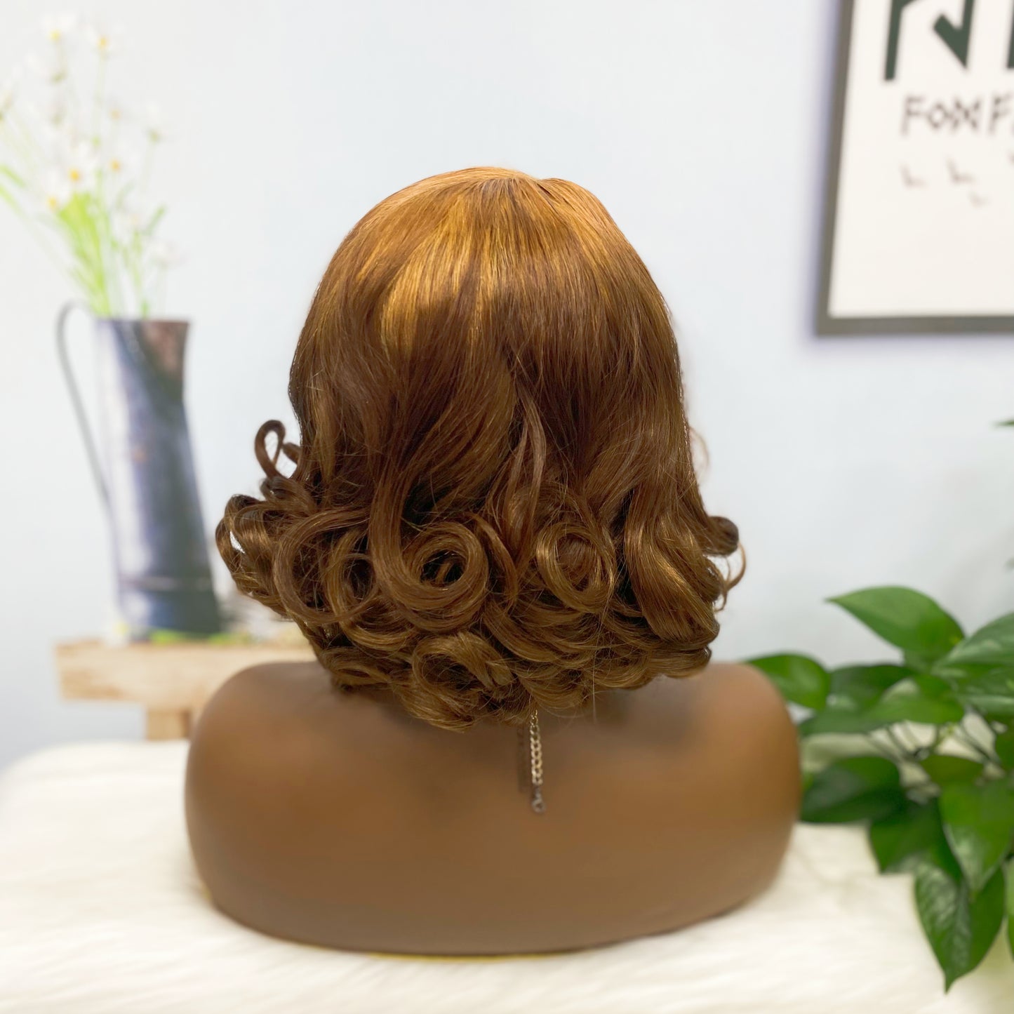 Perruque de cheveux humains Fumi 4*4, couleur T30/4 #