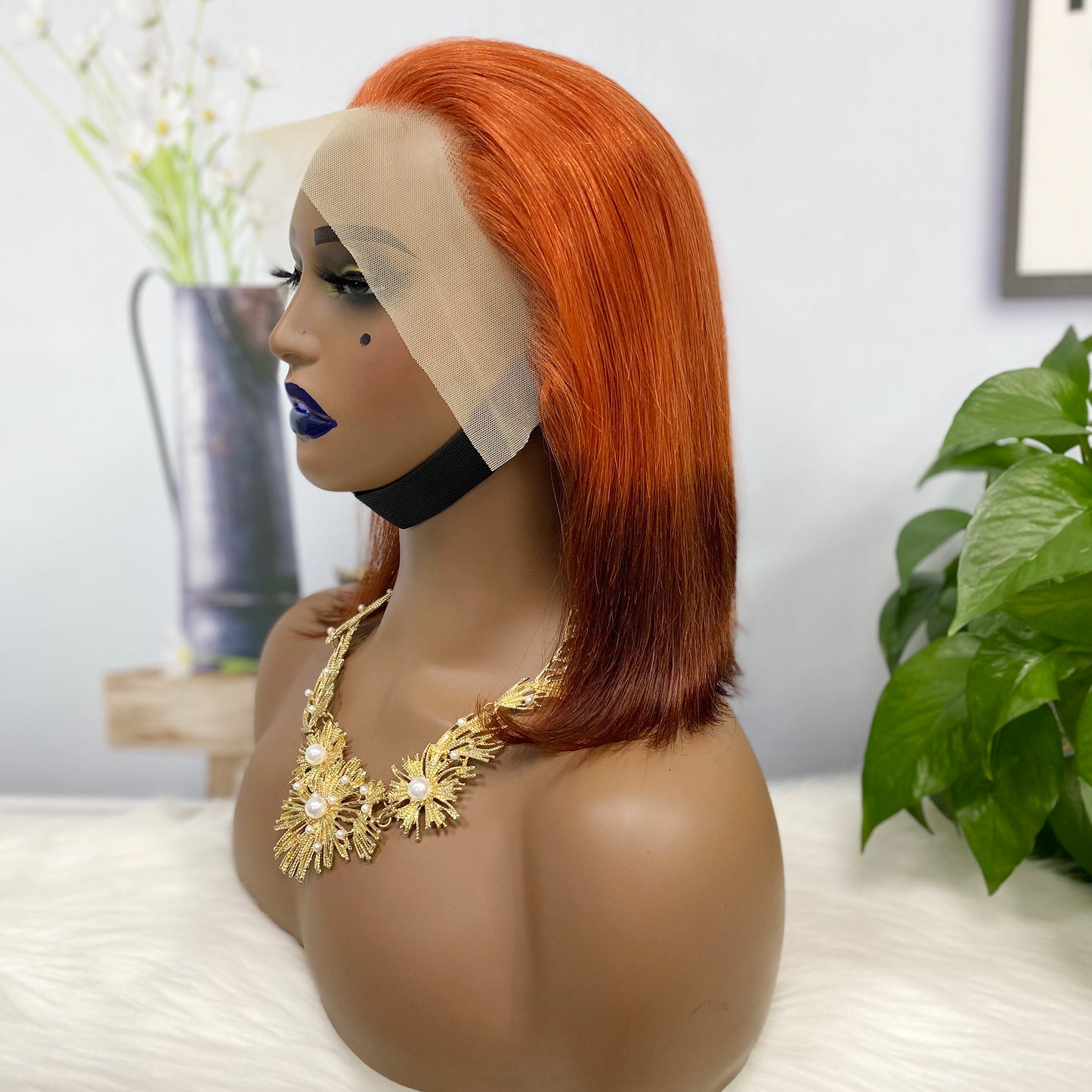 13*4 BoB Wig Straight Wigs Color T350/4# 200% Density