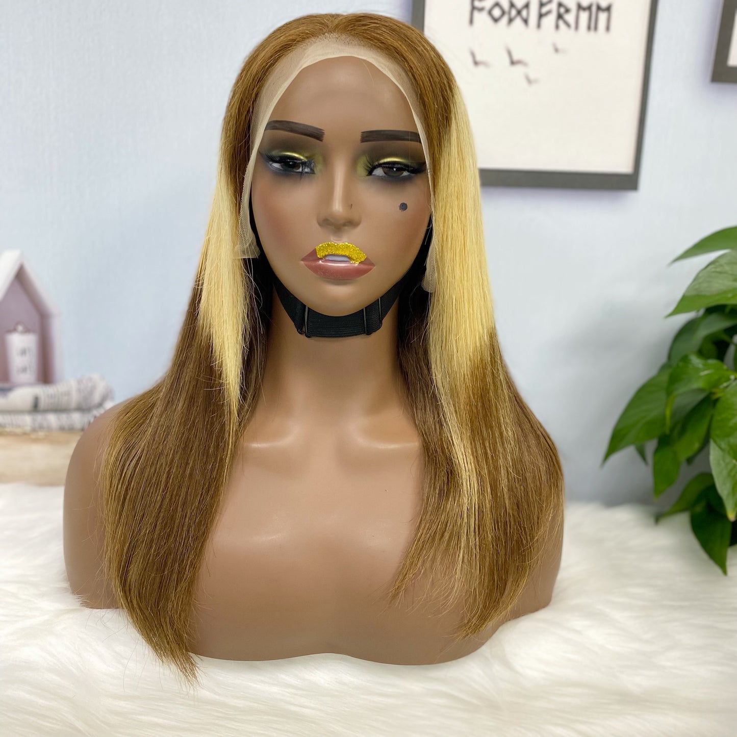 13*4 BoB Wig Straight Wigs Color T4/27/4# 250% Density