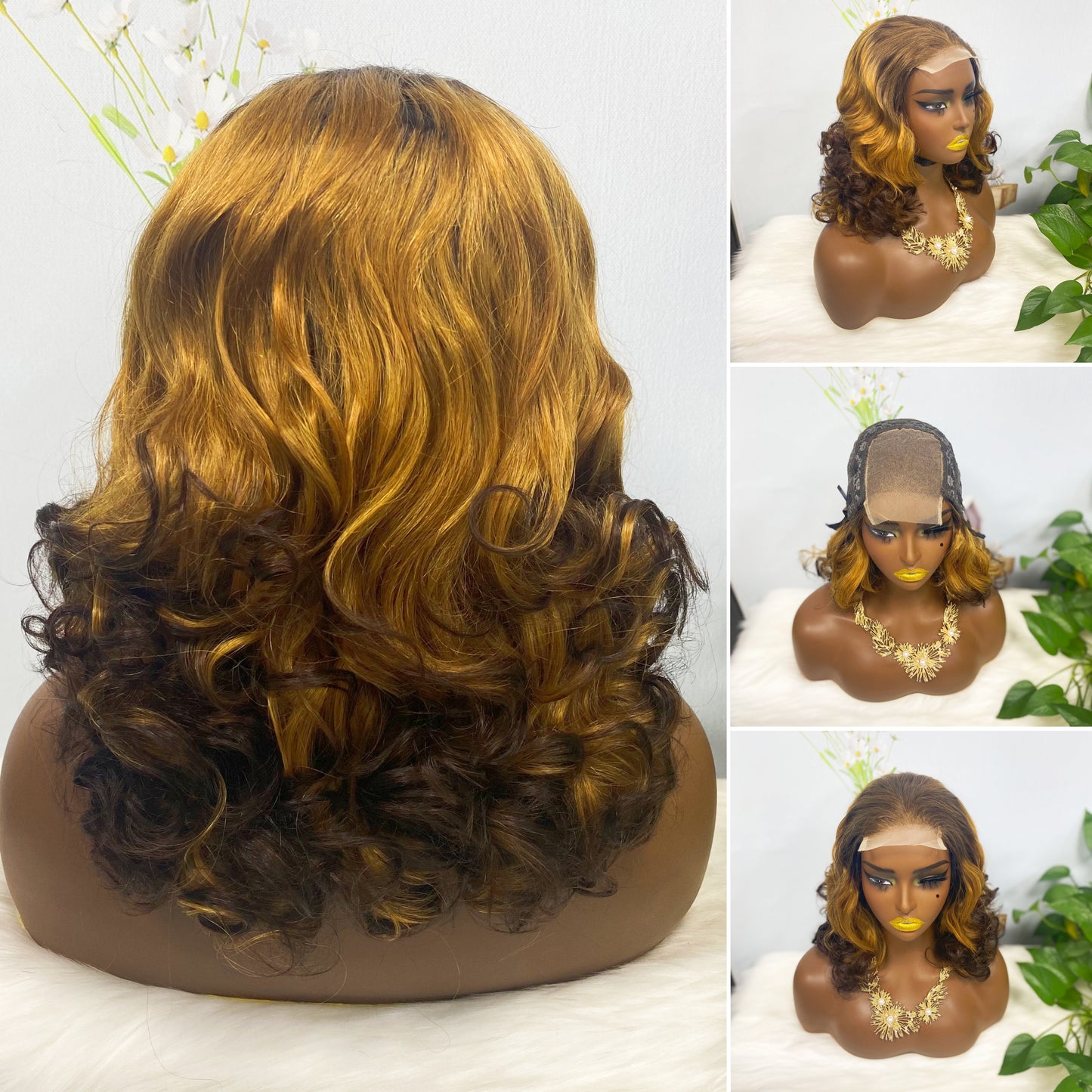 Densité de la couleur 99J 250% de perruque de cheveux humains de Fumi de perruque de dentelle de DD 4*4