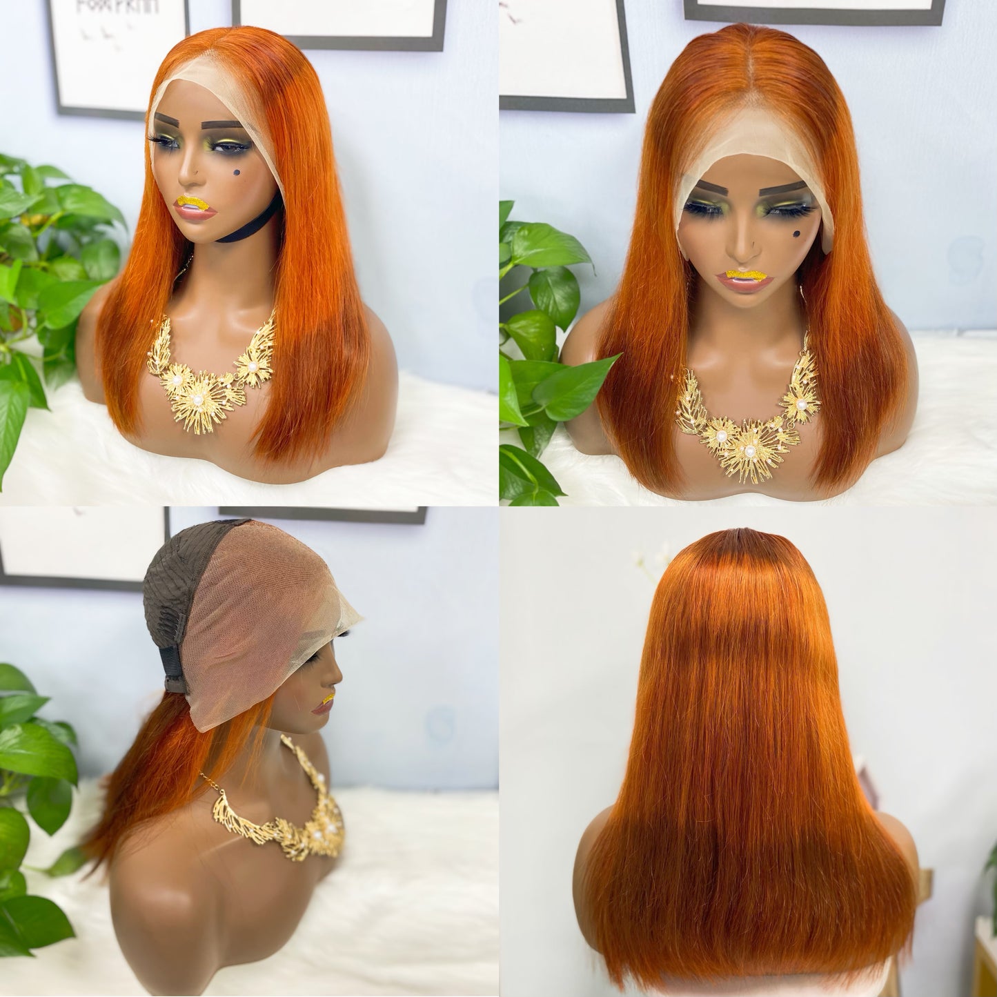 13*4 BoB Wig Straight Wigs Color T4/350/4# 200% Density
