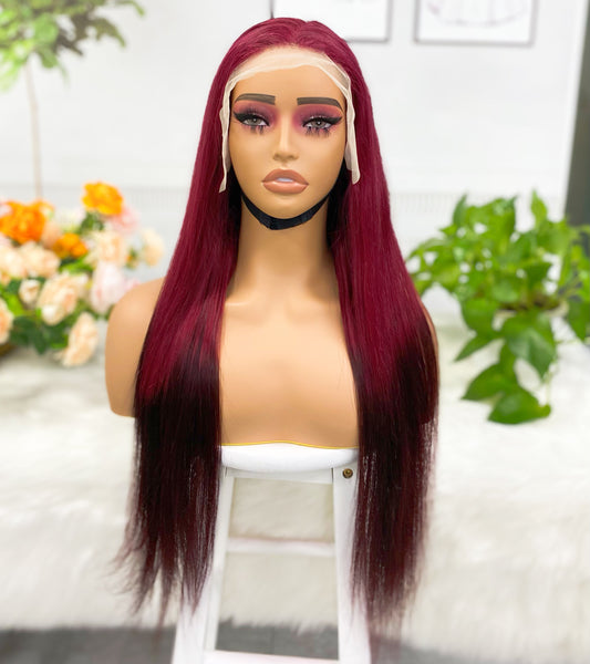 13*4 Lace Wig Straight Natural Human Hair Lace Wigs Color T99/2# 300% Density