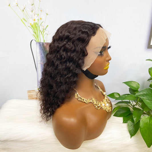 13*4 BoB Wig Water Wave Wigs Color NC 250% Density