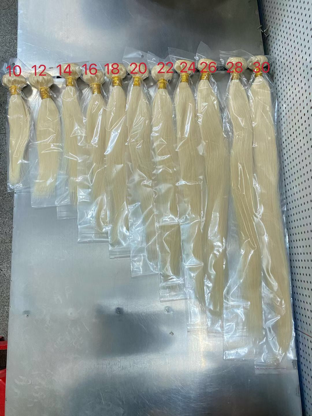 10A Natural Hair Bundles Straight Blonde Color 613# 10inch-38inch