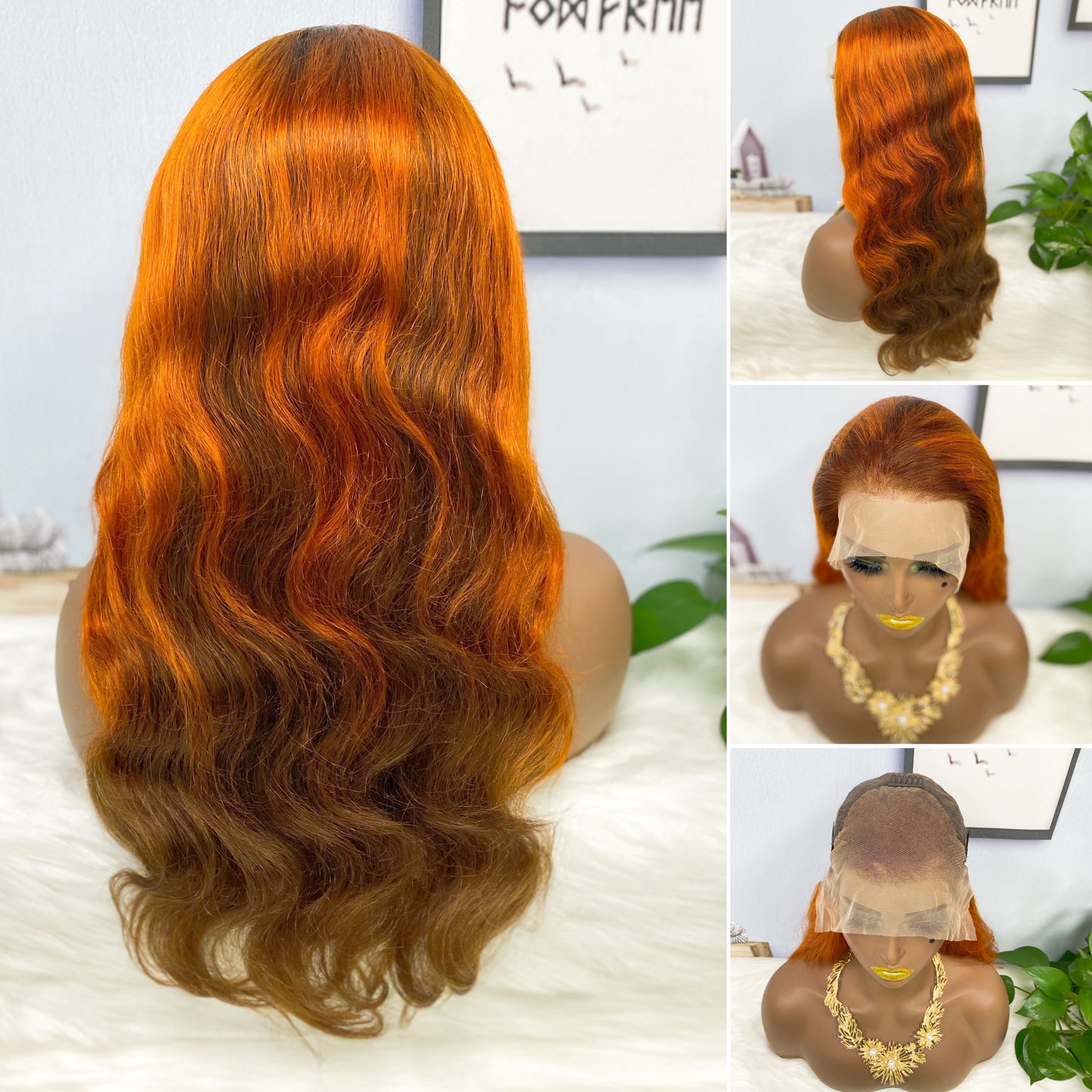 13*4 Lace Wig Water Wave Natural Virgin Human Hair Lace Wigs Color P4/350# 200% Density