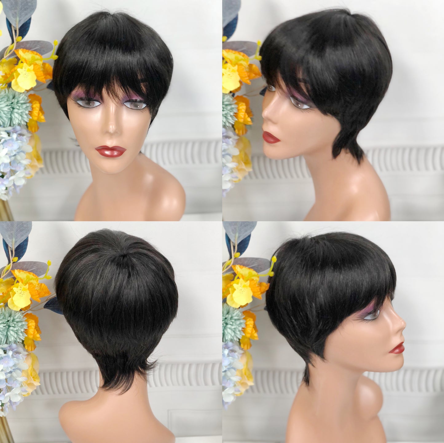 SX513 Machine Human Hair Wig Natural Hair Wigs