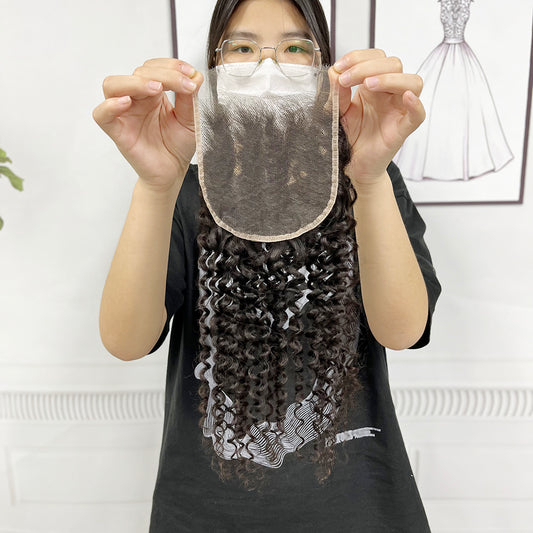 5*5 HD Lace Closure Jerry Curl Virgin Human Hair 12"-26" Natural Color